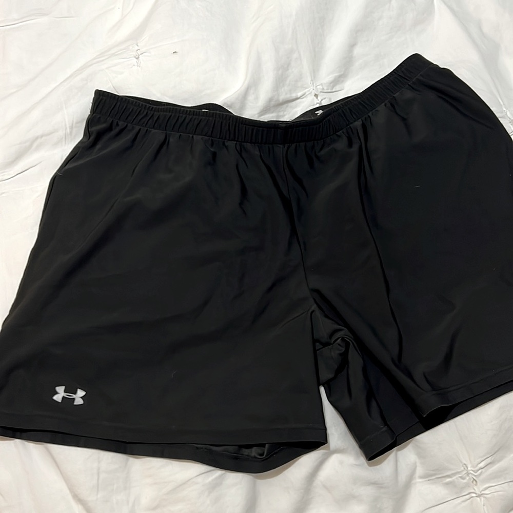 Under Armour athletic shorts, black, size Medium